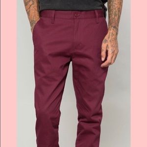 Gorgeous burgundy chinos!$$$$